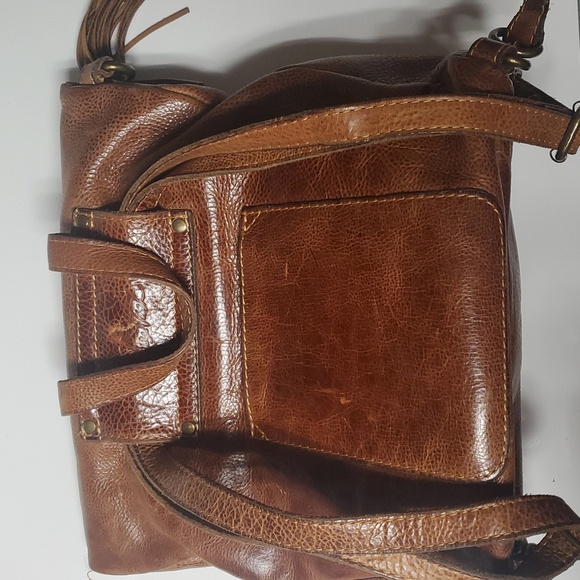 Patricia Nash Luzille Brown Leather Tote Backpack Distressed Leather Finish - Picture 14 of 16